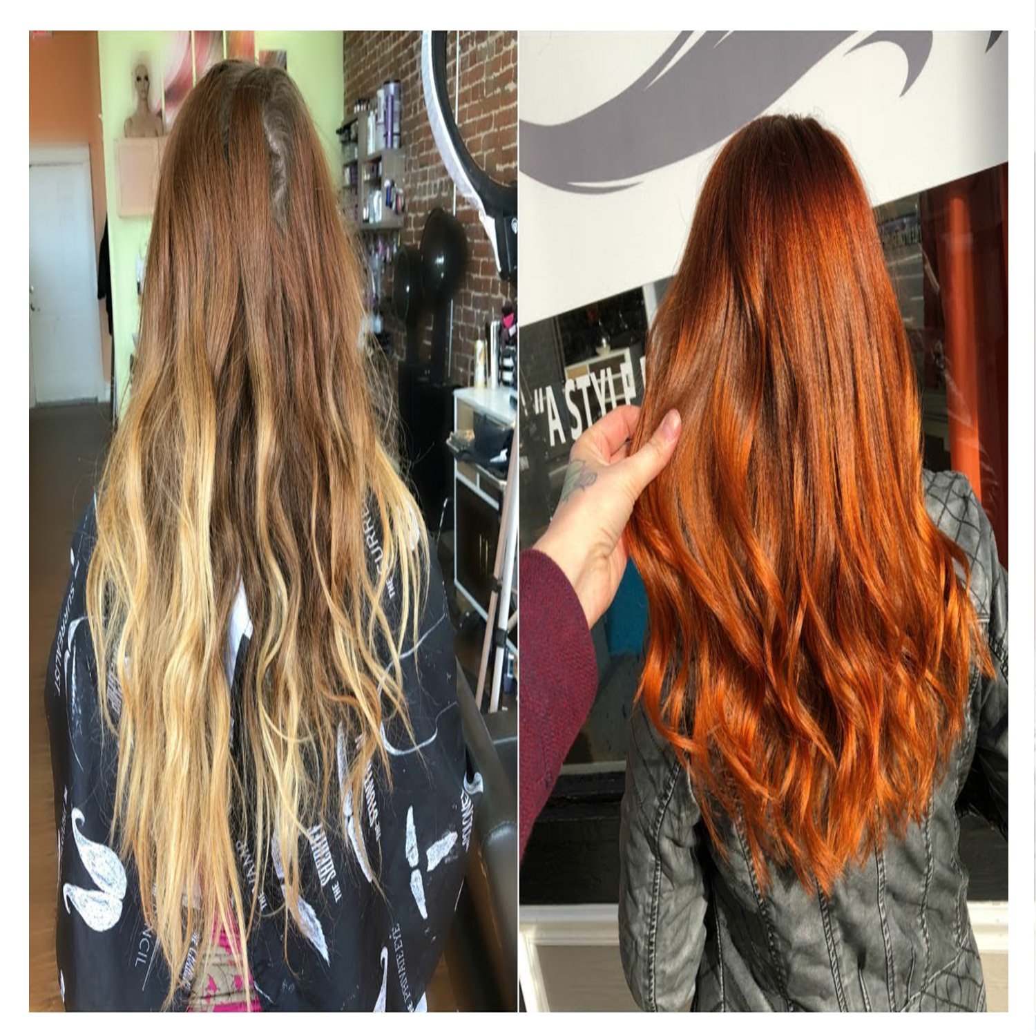 before and after apply natural Sojat henna powder